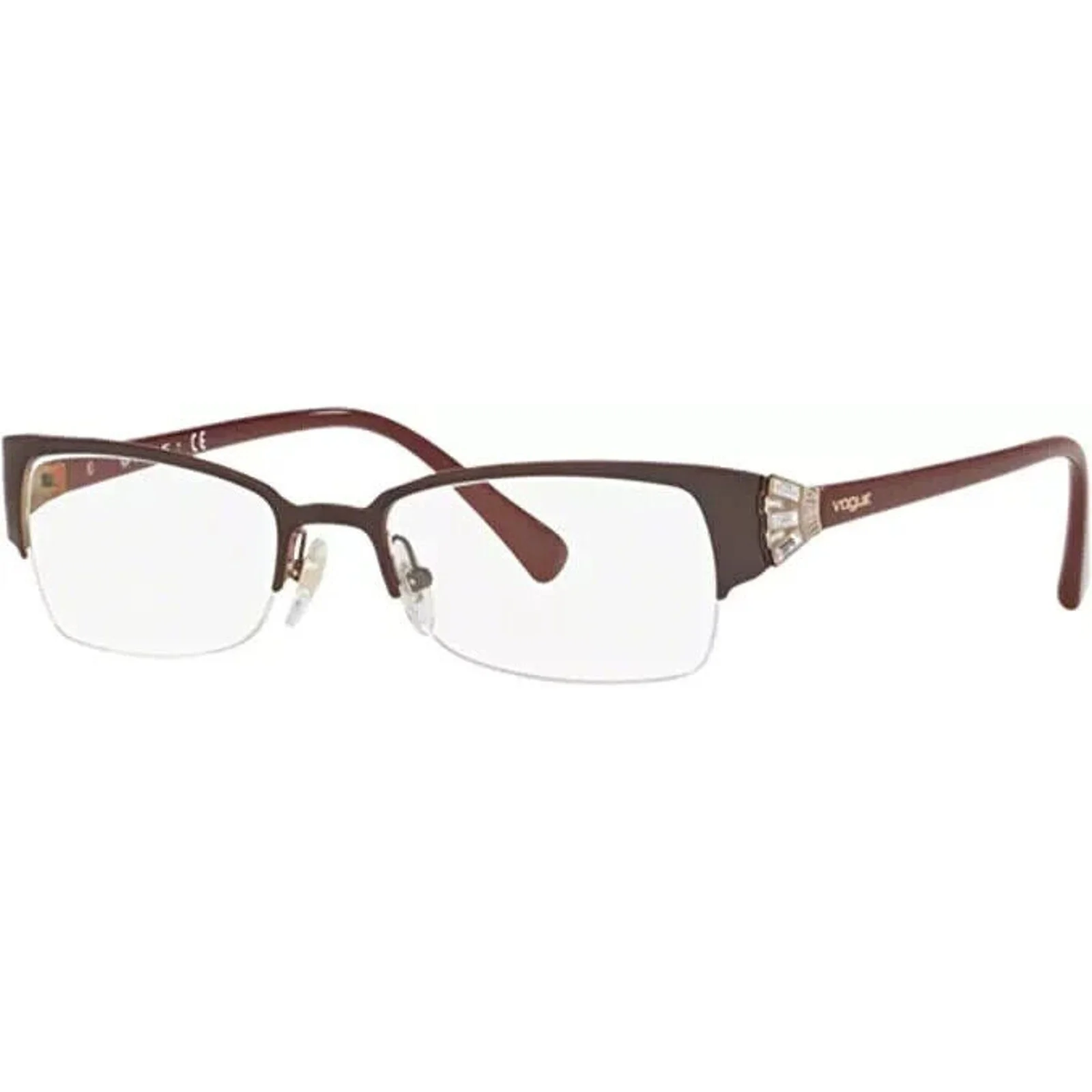 VOGUE VO 4014-B 5011 BURGUNDY WITH CRYSTALS EYEGLASSES FRAMES 50-18-135 2