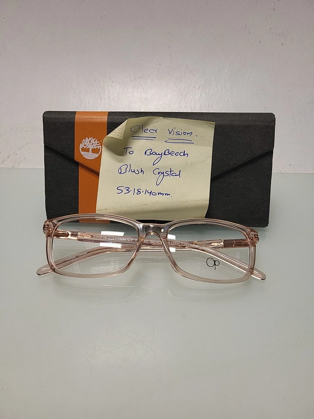 WP 20211 CR Crystal Clear Womens Rectangular Round Eyeglasses 56-16-140 4